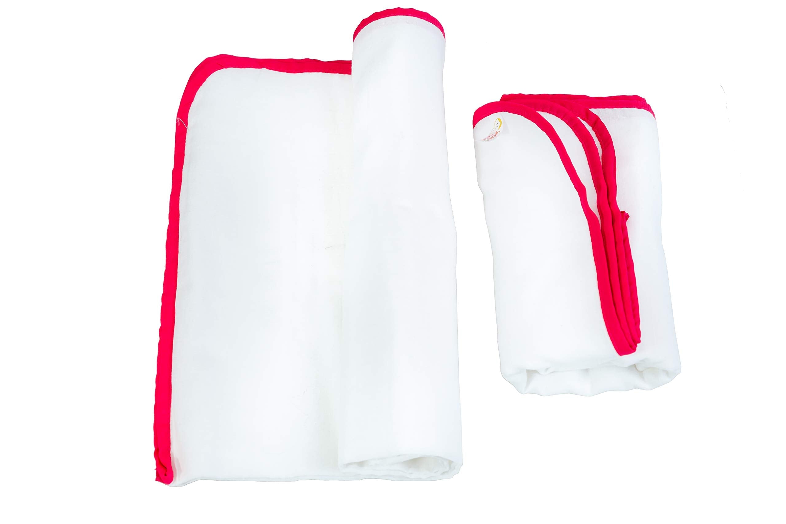 Jacha & Bacha Pure Soft Cotton Dhoti Towels for Babies/Kids Set of 2 Towels-Yellow (Blue) | Light Weight Towels for Kids | Travel Friendly Bath Towels for Children