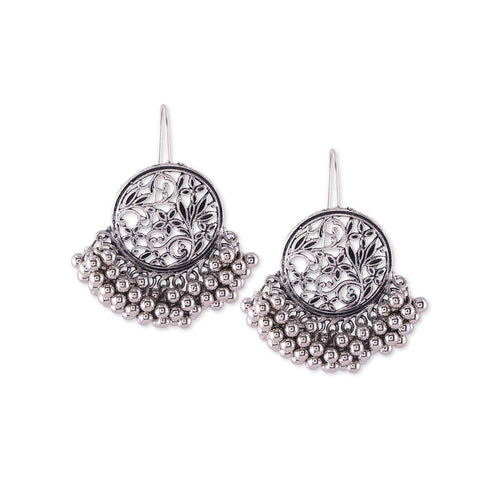 Binnis wardrobe Contemporary Drop inticrated design Hoop Earrings