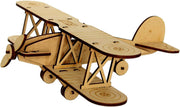 StonKraft 3D DIY MDF Puzzle - Glider, Aeroplane, Helicopter Retro Plane Model | Wooden Puzzle, DIY, Build your own, Construction Toy, Modeling Kit
