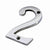 eSplanade 4" Brass House Hotel Door Number Plaque Sticky Numeric Numerical Digit 0-9 (0(Zero)) (7 (Seven))