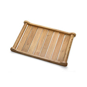 Wooden Rectangular Serving Tray - Large Teak Wood Tray for Home, Kitchen, Restaurant, Office Organizer, Dining Table | Eco-Friendly & Durable