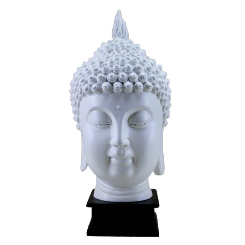 eSplanade Buddha Head Statue for Home Decor | Resin Buddha Face Showpiece for Living Room, Meditation, Office Table Desk, Shelf | Tibetan Buddhist Idol | Zen or Yoga Figurine Gifts | Blue, 12 Inch