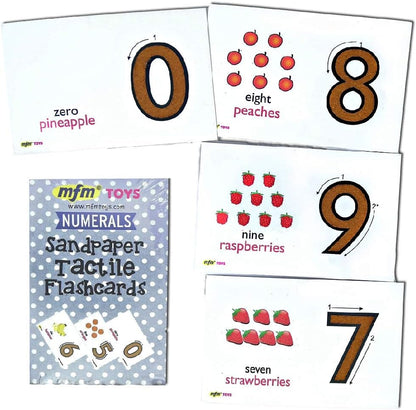 MFM TOYS Sandpaper Tactile English Letters Flashcards (Numerals (0-9)