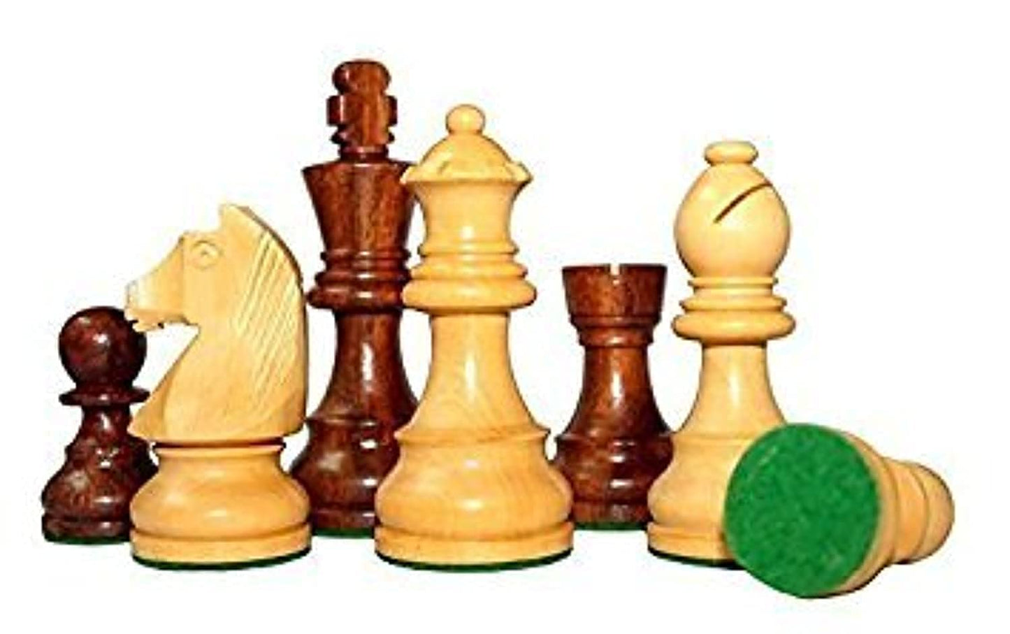 StonKraft Collector Edition Wooden Chess Pieces Chess Coins Pawns Chessmen Figurine Pieces (3" Brown)