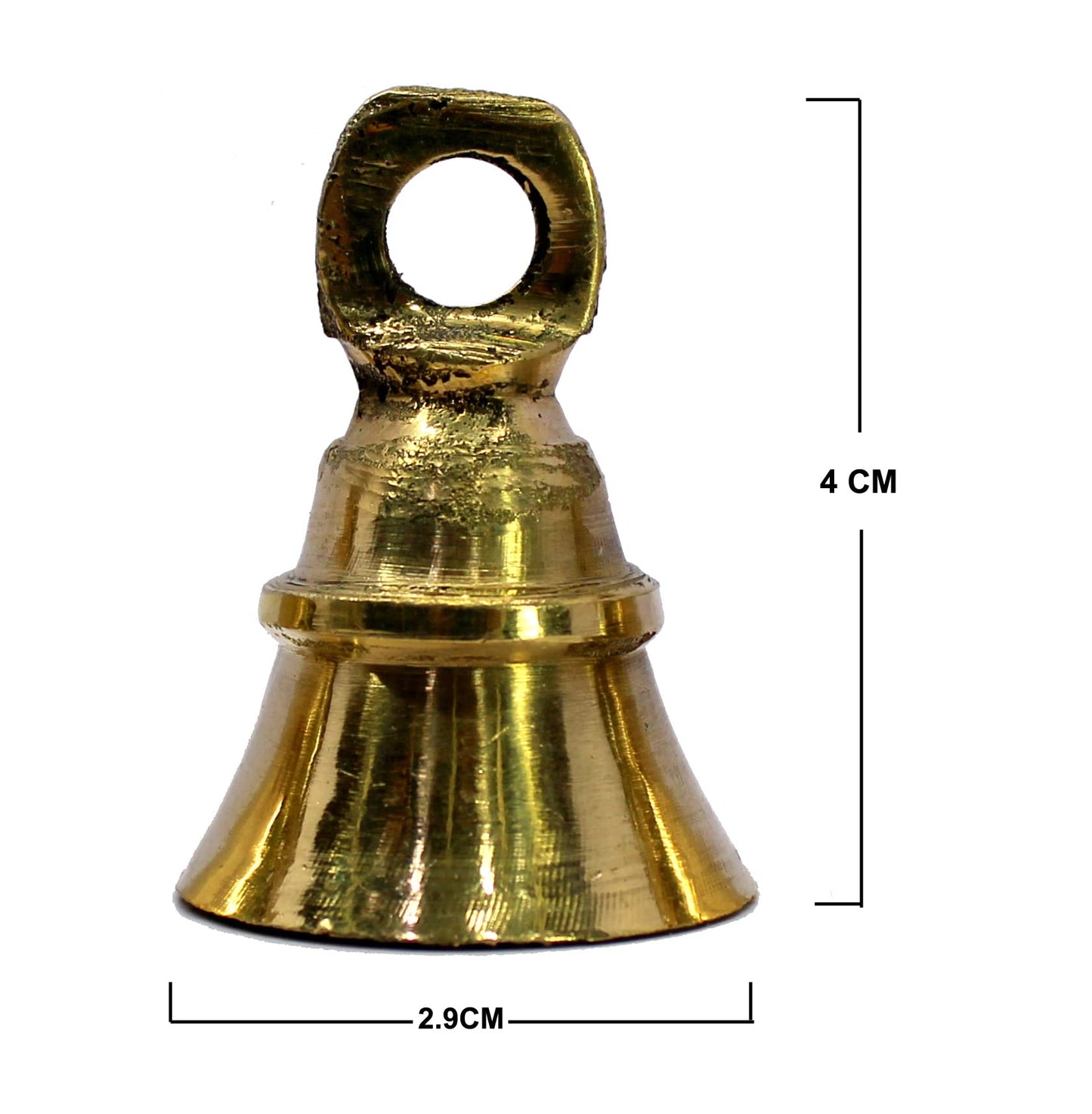 eSplanade Brass Pooja Mandir Decorative Bells | Pack of 10 | 2" Inches - Golden