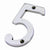 eSplanade 4" Brass House Hotel Door Number Plaque Sticky Numeric Numerical Digit 0-9 (0(Zero)) (7 (Seven))