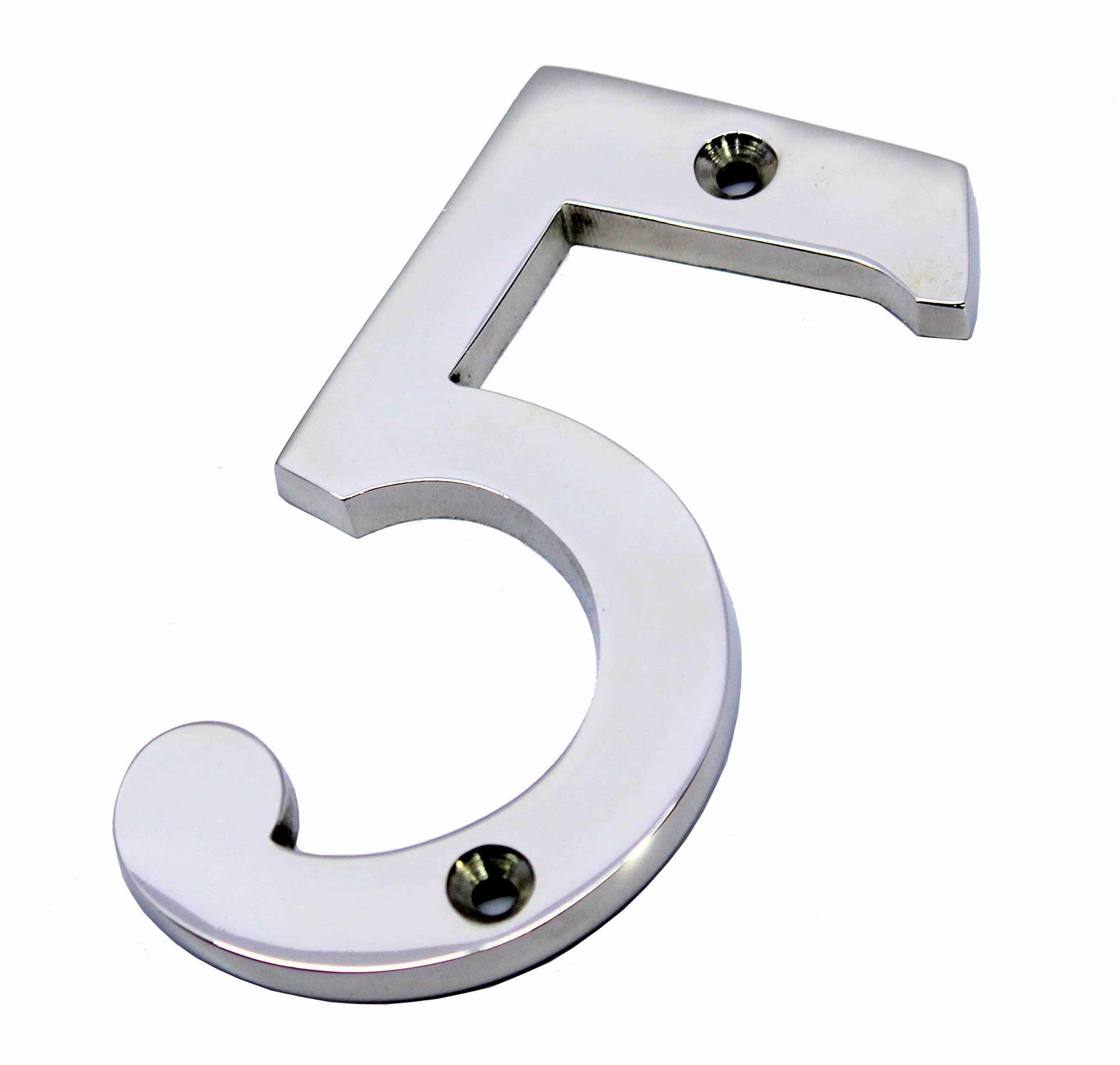 eSplanade 4" Brass House Hotel Door Number Plaque Sticky Numeric Numerical Digit 0-9