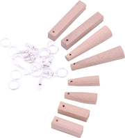 IVEI DIY Wooden 3D Earrings CUBOIDS & Cones - Set of 8 | Wooden Jewelery Making Base