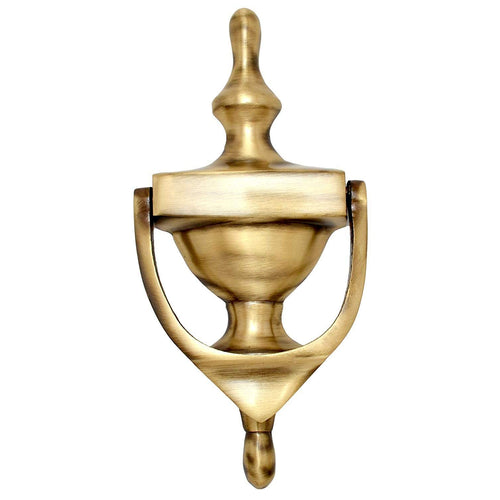 eSplanade VZN283 Georgian Design Oval Brass Door Knocker, Yellow