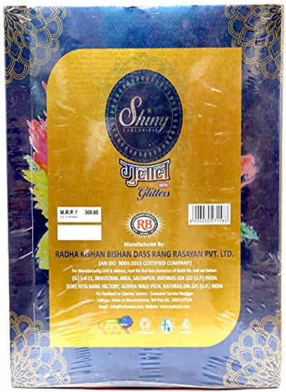 TOTA Shiny Gulal – 10 Different Holi Colours with Glitters | Natural and Herbal Baby Gender Reveal Color Powder Gift Pack – 400 Gm