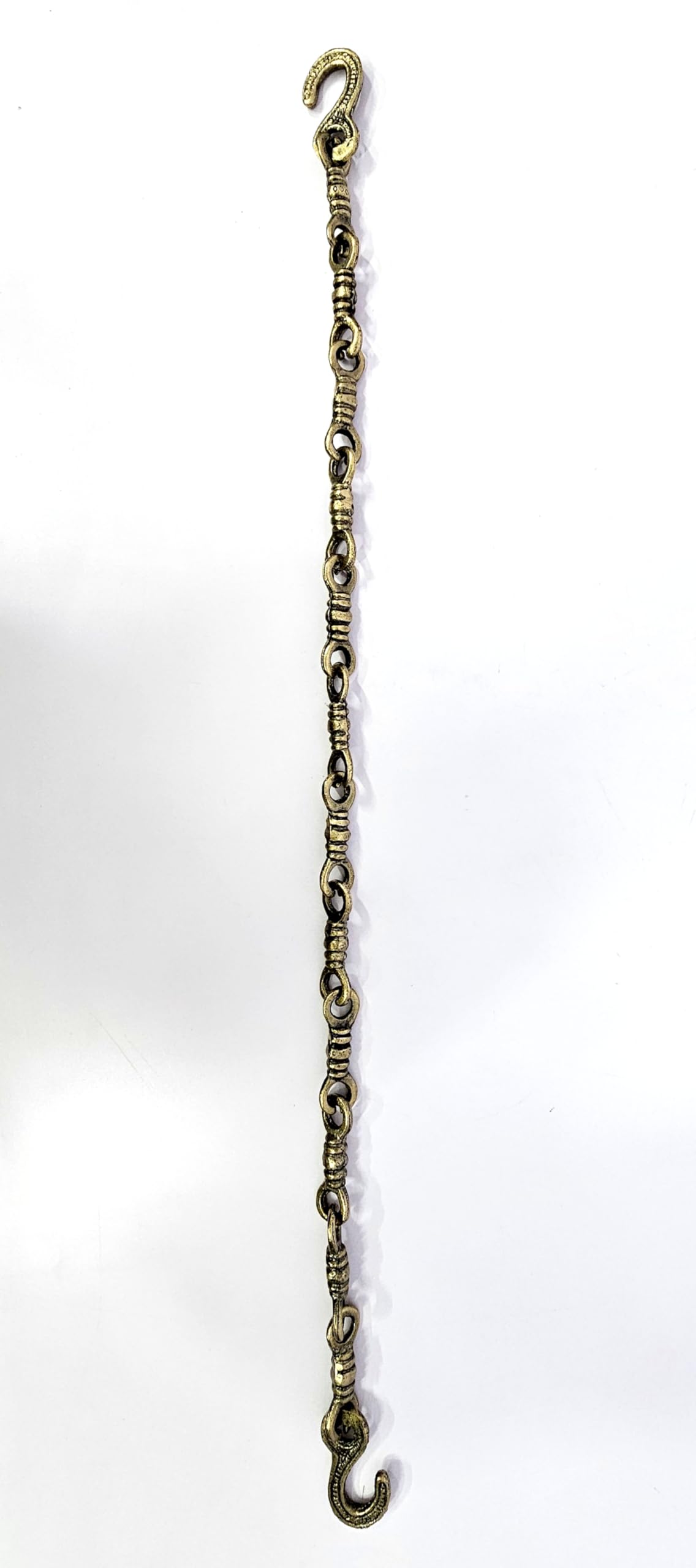 eSplanade Brass Chain with Hooks for Hanging Bell Diya Deepak Bells - Length 2 Feet (24" Inches) - Golden