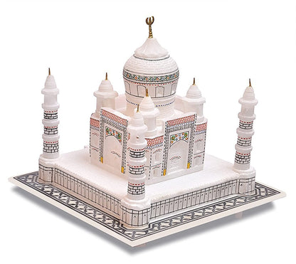 StonKraft Marble Taj Mahal Tajmahal Replica Model Agra India Souvenir Collection (9" x 9" Inch)