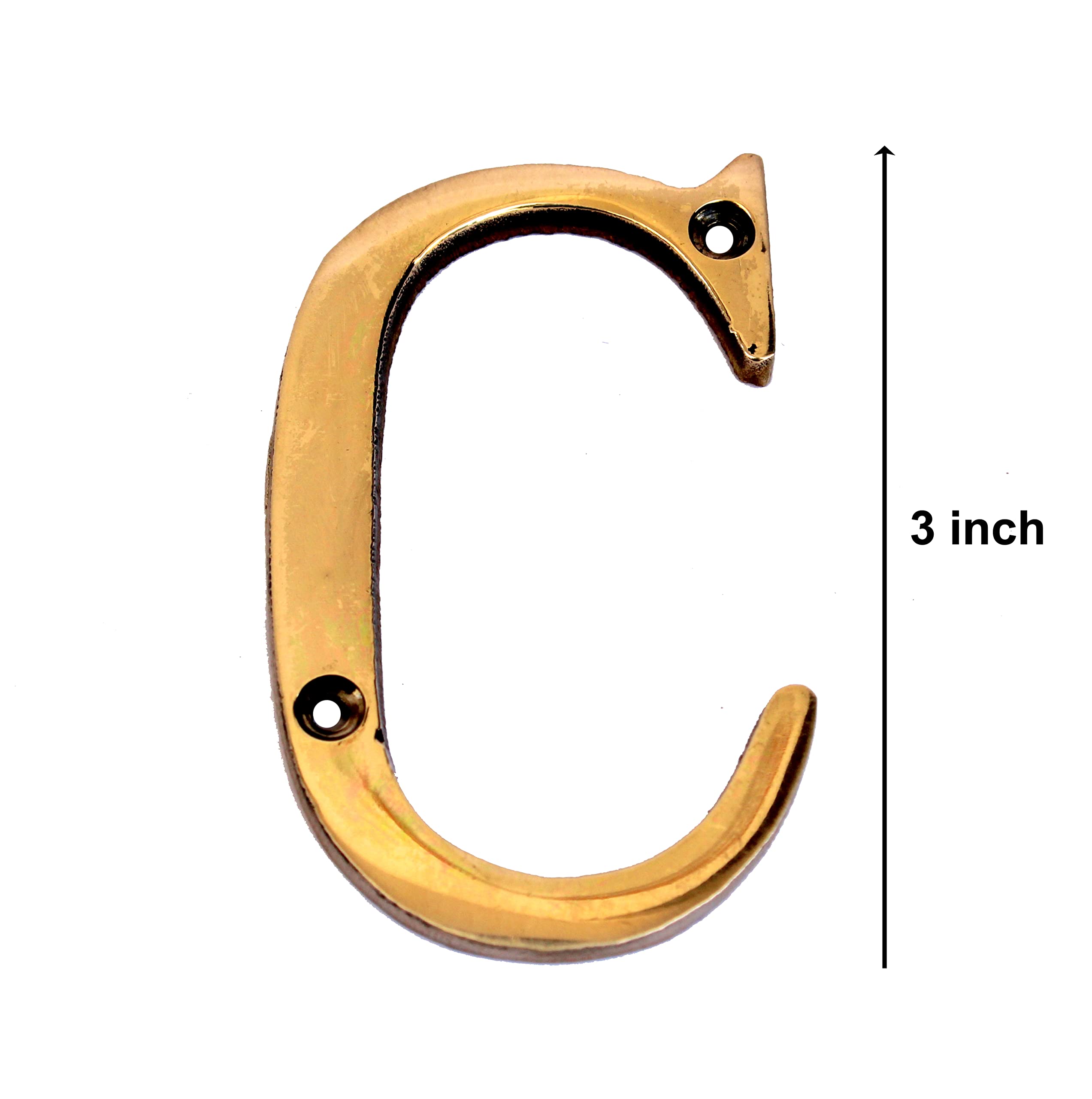 eSplanade - Brass House Hotel Door Name Alphabets - Wall Door Plaque Letter Alphabets - 3" Inches - Golden ("All Alphabet-3")