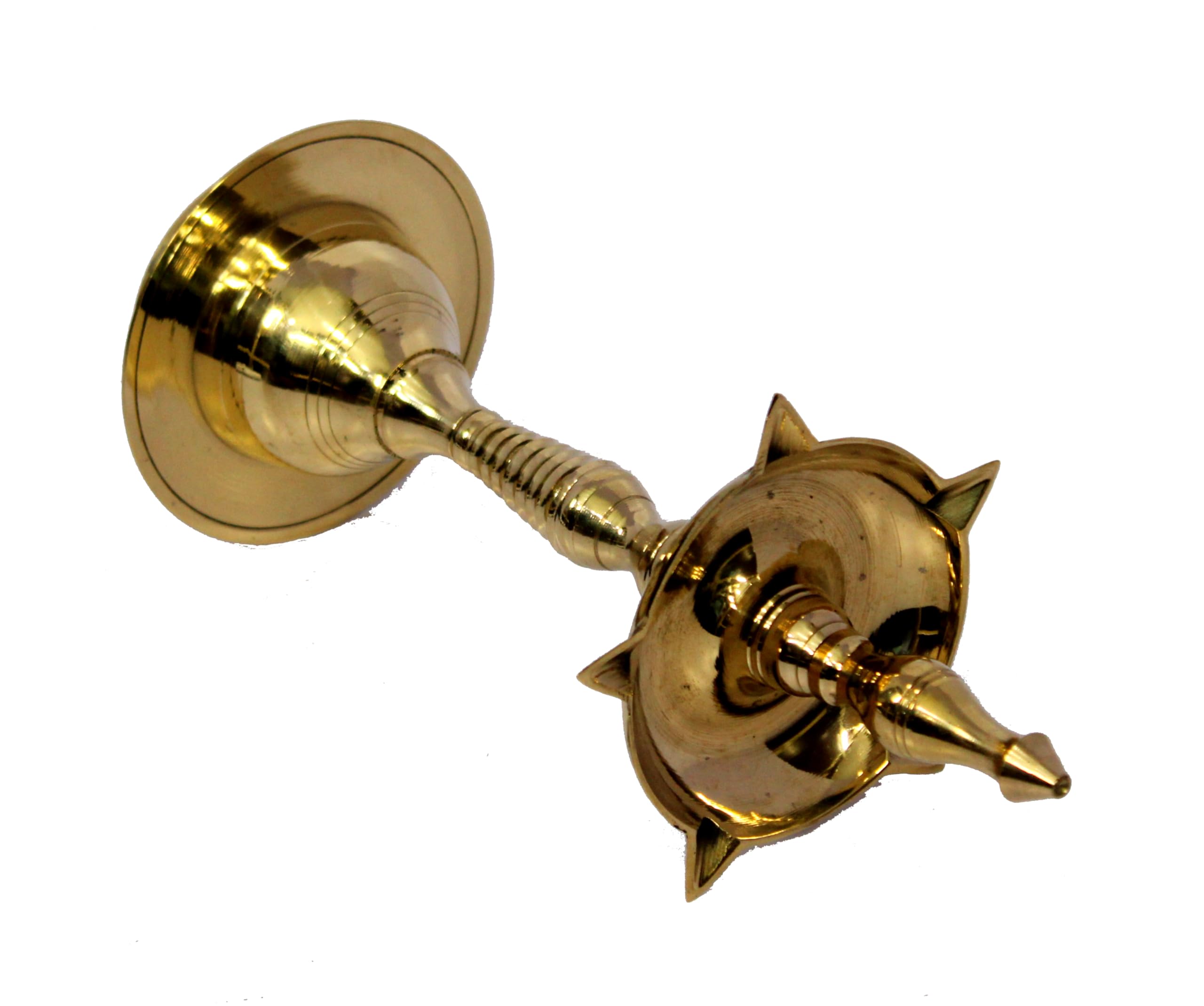 eSplanade Kerala Diya for Pooja - Diwali Diya for Pooja - Kutthu Vilakku Samai Diya for Puja Diwali Decorations, Temple Decoration - Brass (9)