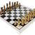 StonKraft Collectible White & Black Marble Chess Board Set + Brass Chess Pieces Pawns - Decorative Stone Chess - Home Decor - 15" Inches