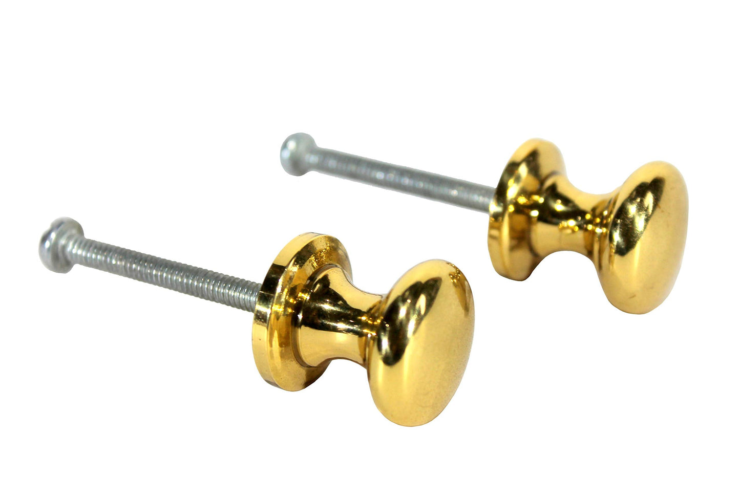 eSplanade Pair of Brass Cupboard Knobs Polished & Lacquered [Size-2 cm] | Hanging Hooks | Holder | Wall Hooks | Coat Hooks (2 CM)