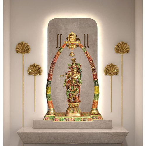 eSplanade Brass Krishna Murti Idol Statue Sculpture (Very Big Size - 46