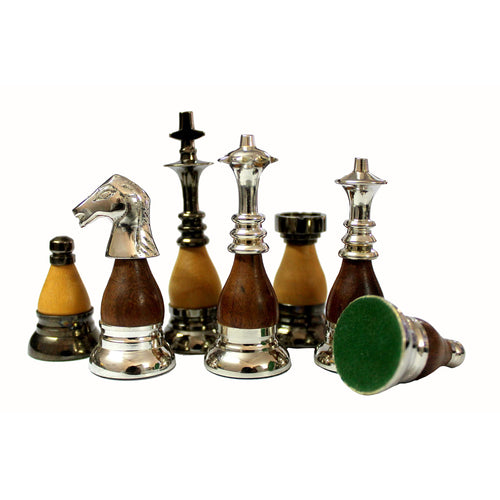 StonKraft Brass Wooden Chess Pieces Pawns Chessmen Figure Figurine Pieces Coins