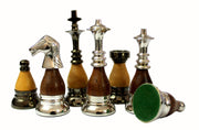 StonKraft Brass Wooden Chess Pieces Pawns Chessmen Figure Figurine Pieces Coins