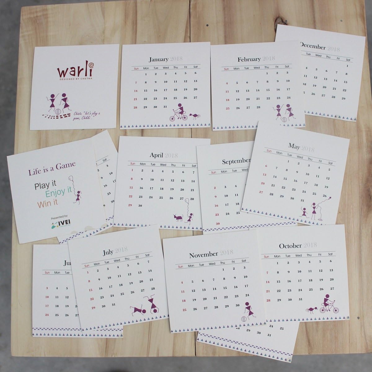 IVEI Warli utility to-do calendar magnet