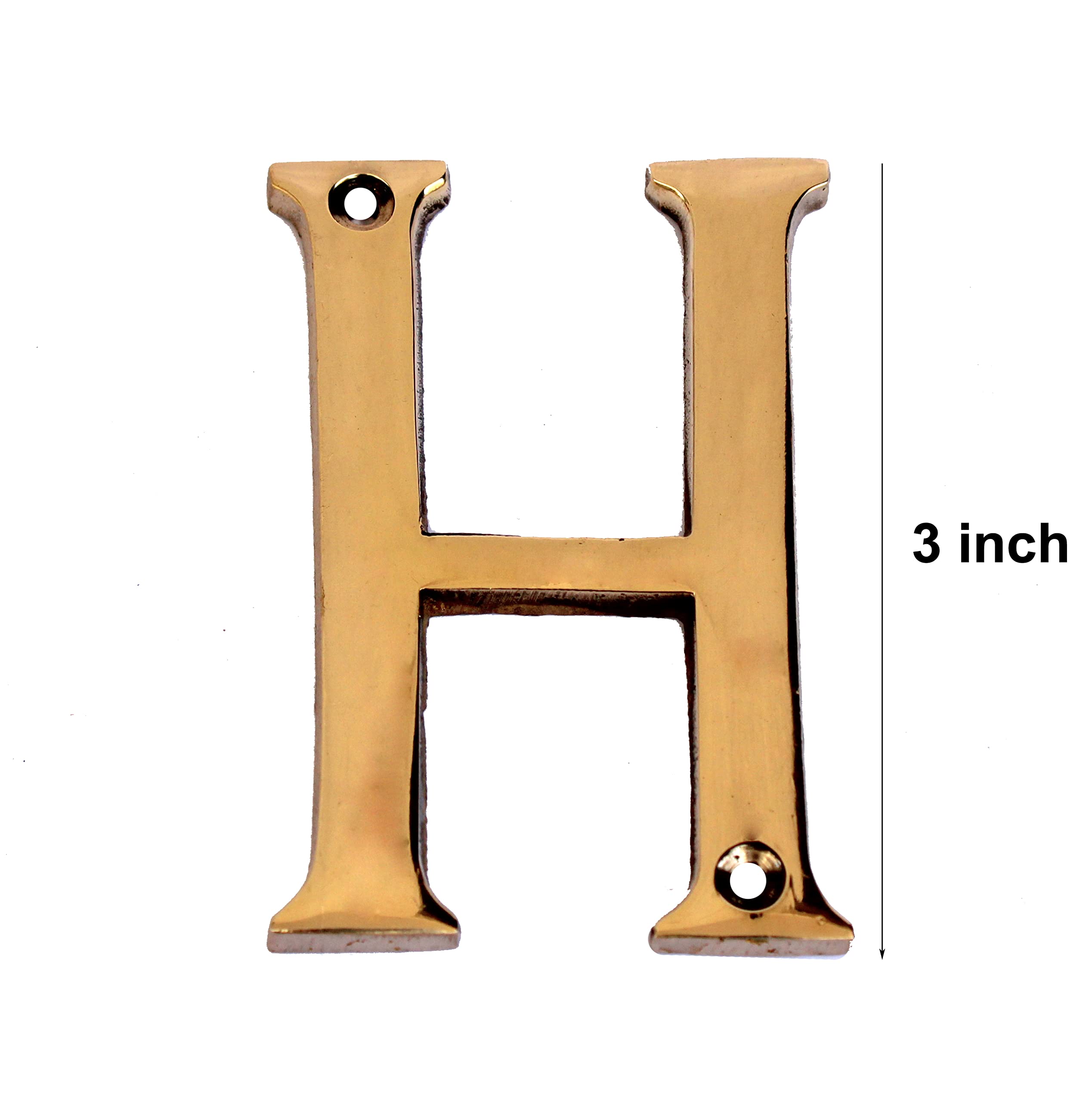 eSplanade - Brass House Hotel Door Name Alphabets - Wall Door Plaque Letter Alphabets - 3" Inches - Golden ("All Alphabet-3")