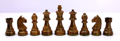 StonKraft - Wooden Chess Pieces Pawn with extra queens Chessmen Figurine Pieces Coins (3.75" King Height)