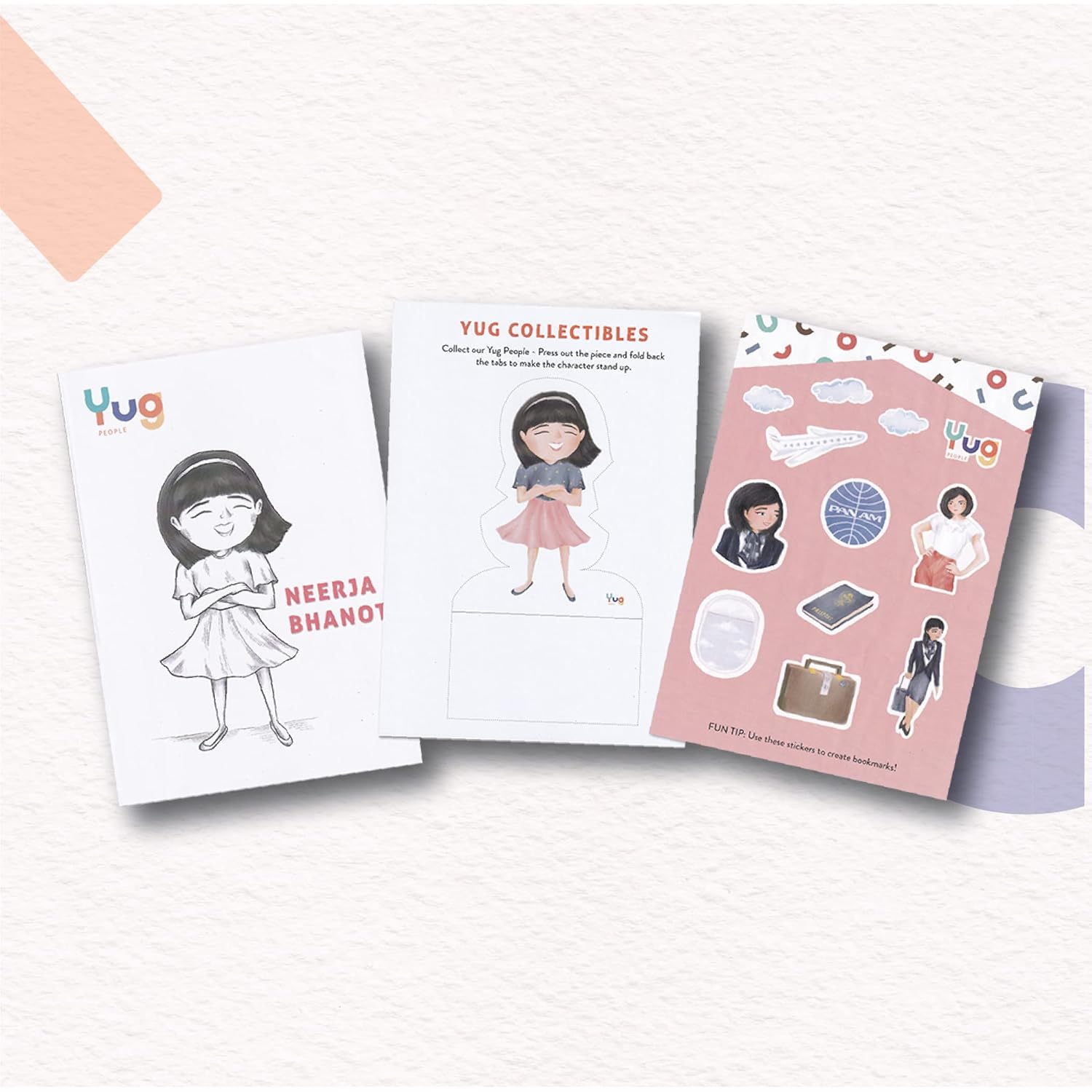 Neerja Bhanot - An Inspirational Biography of Brave Indian Air Hostess - Story of Bravery, Humanity and Fearless Spirit | Early Learning Activity Book with 5 Interactive Activity for All by Yug Books