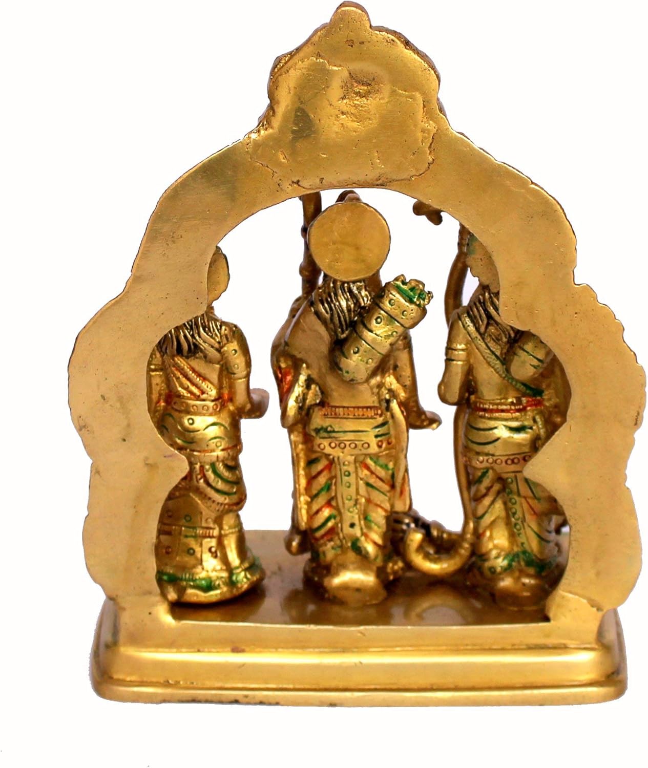 StonKraft - Brass Ram Darbar includes Rama, Sita, Laxman, Hanuman Murti Idol Statue Figurine | 6.75" inches