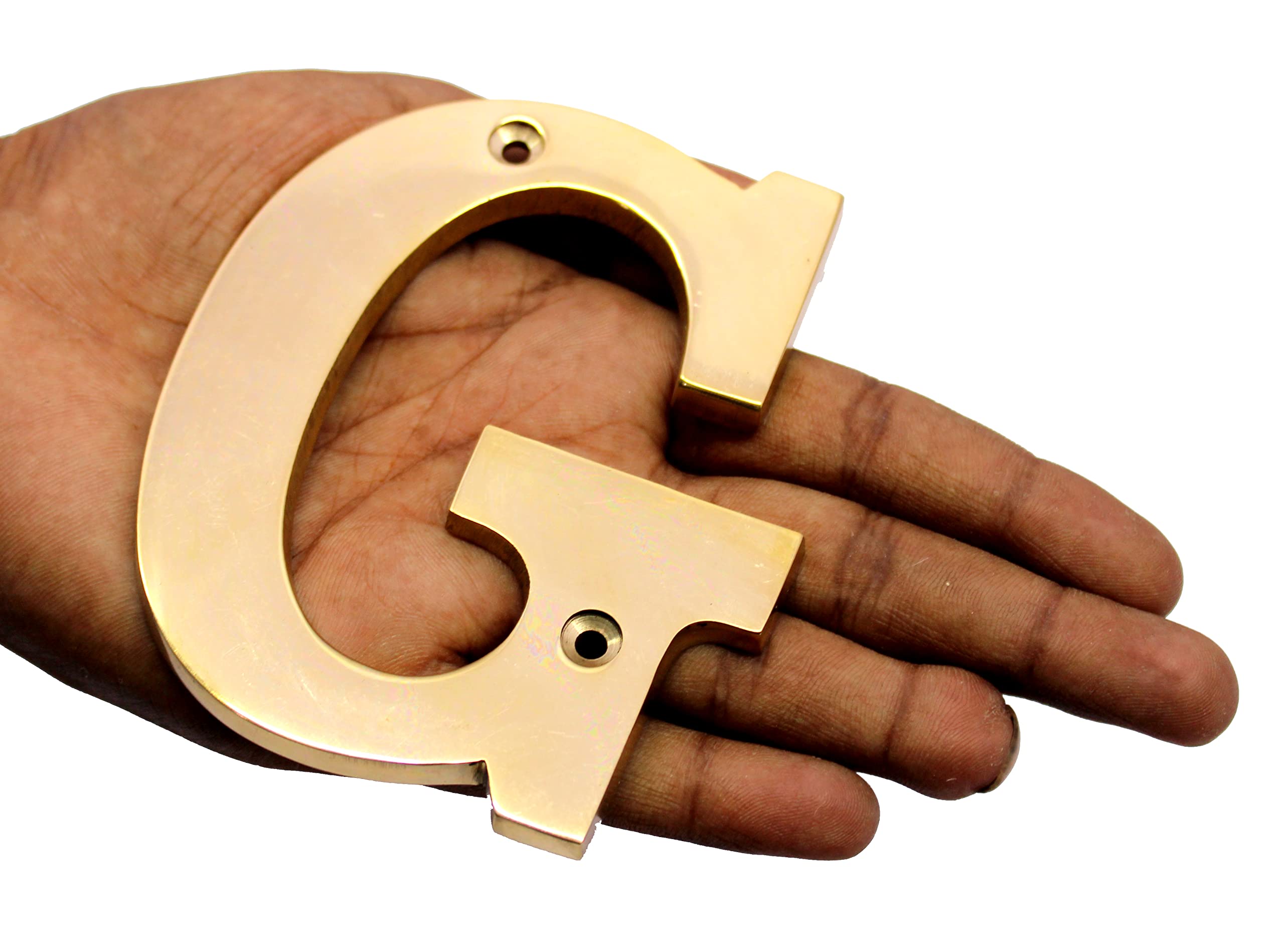 eSplanade Brass House Hotel Door Name Alphabets - Wall Door Plaque Alphabet Letter - Golden - 4" Inches (All Alphabets- 4")