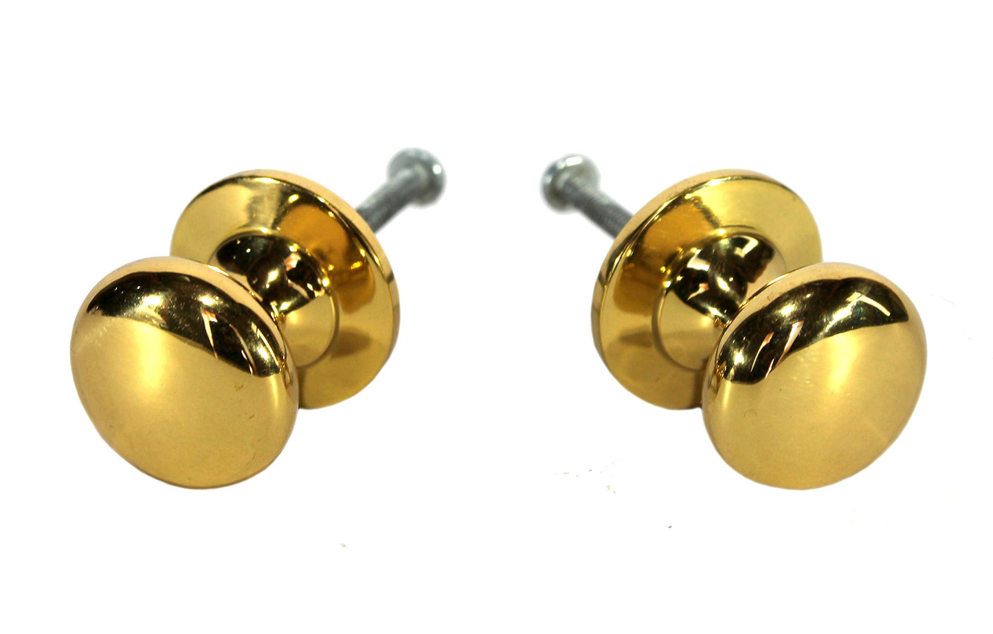 eSplanade Pair of Brass Cupboard Knobs Polished & Lacquered [Size-2 cm] | Hanging Hooks | Holder | Wall Hooks | Coat Hooks (3 CM)