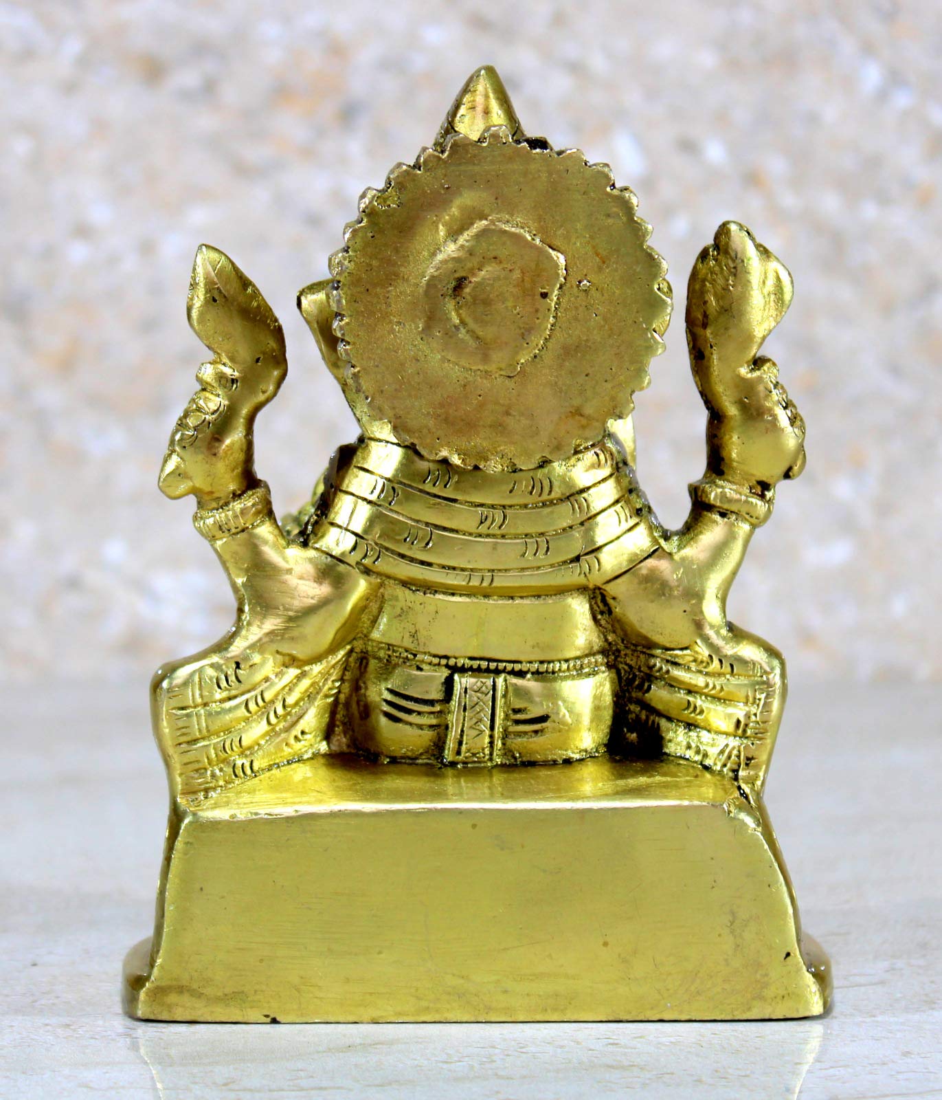 eSplanade 5" Ganesha Brass Showpiece | Home Decor | Ganesh Ganesha Ganpati Ganapati Murti Idol (Sitting Ganesha)