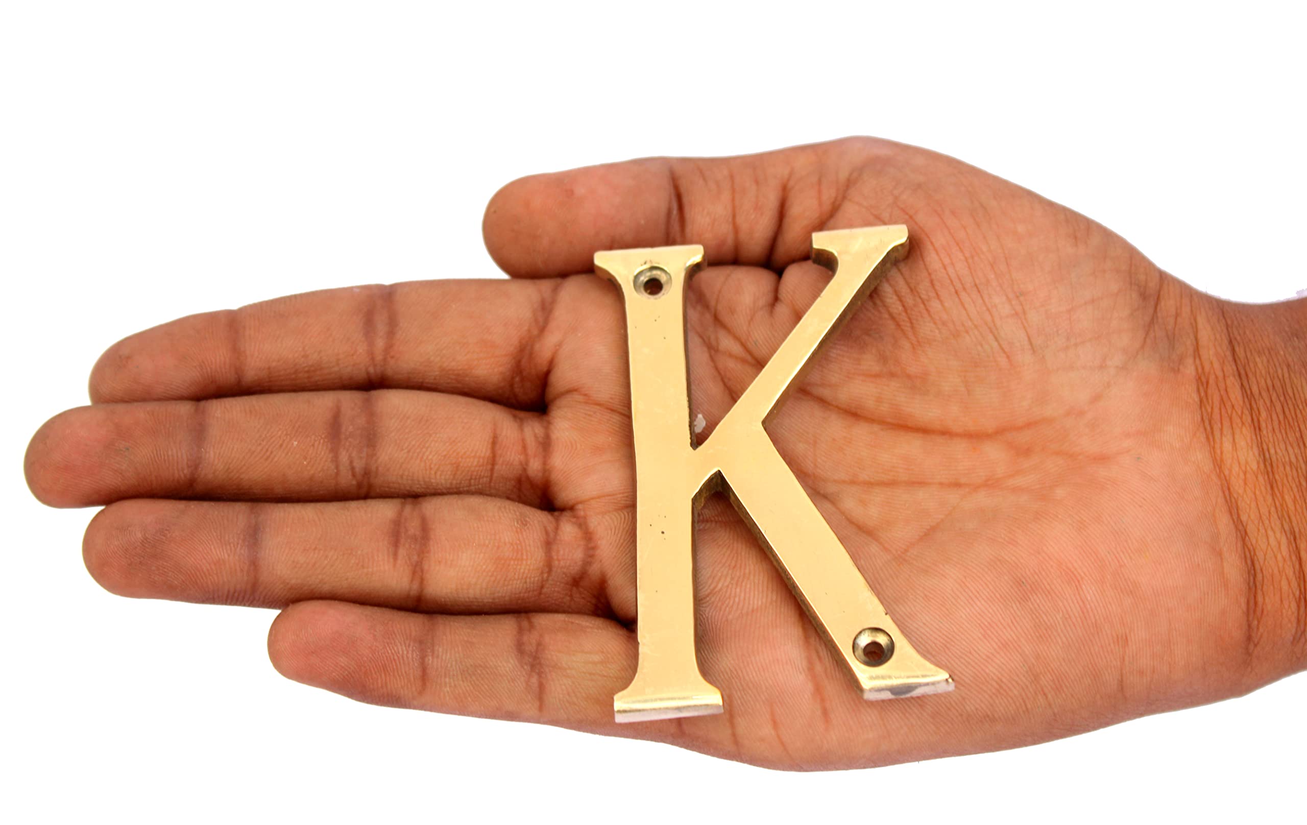 eSplanade - Brass House Hotel Door Name Alphabets - Wall Door Plaque Letter Alphabets - 3" Inches - Golden ("All Alphabet-3")