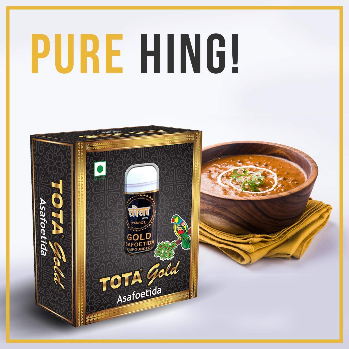 Tota Gold 100% Pure Hing Crystals - 14gm | Gluten Free Inguva Powder - Tazaki Asafoetida Whole - Combo Pack of 2 (हींग) Heeng Pure