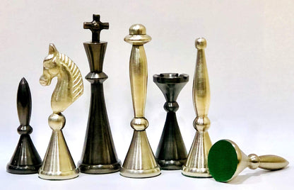 StonKraft Brass Chess Pieces Chess Coins Pawns Chessmen (3.5" Inches King Height)