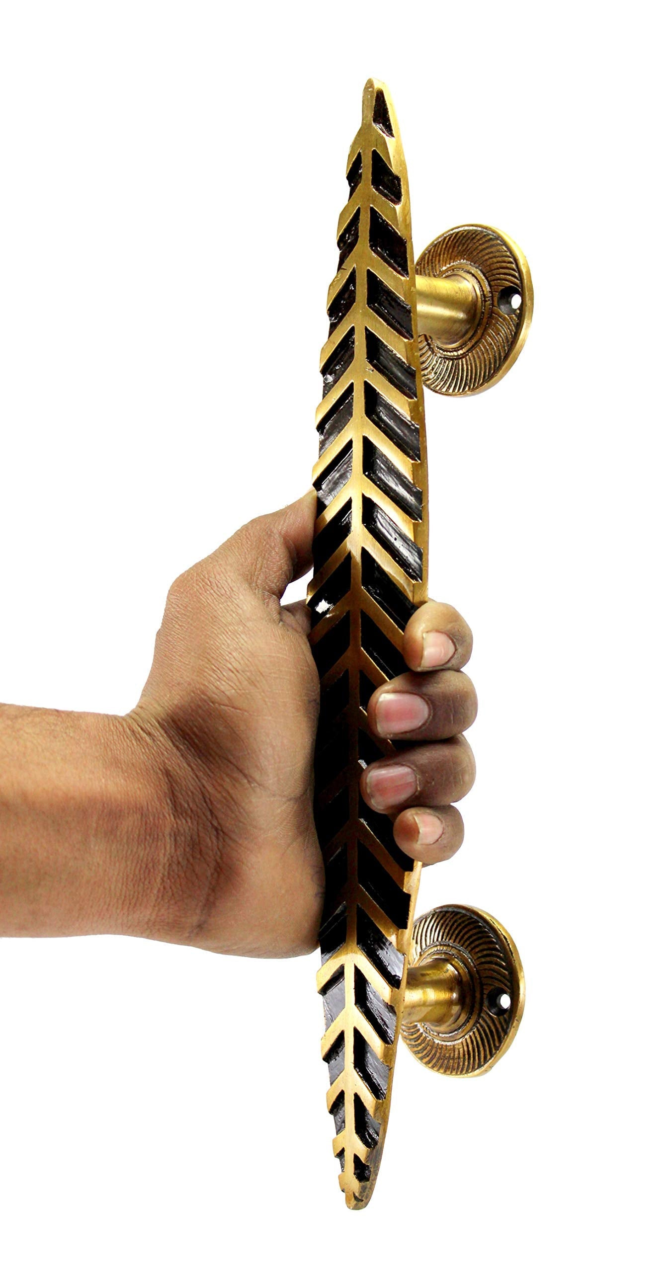 eSplanade - 12" Dolphin Design Brass Door Handle - Single Piece | Home Decor | Door Decor | Brass Door Handles | Brass Door Pulls