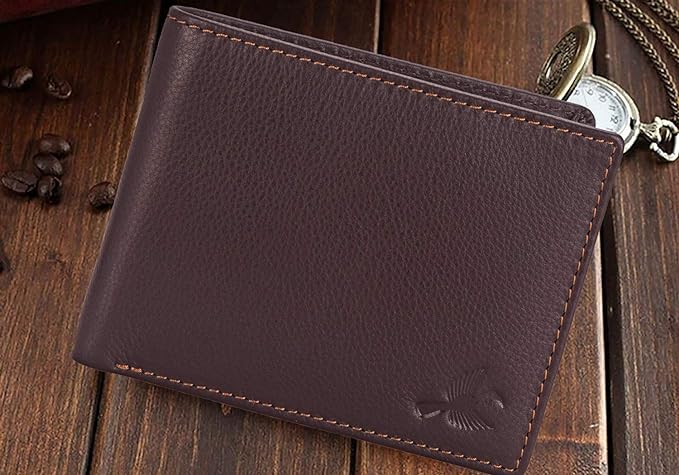 HORNBULL Maddison Men's Brown Genuine Leather Wallet | Branded Quality Wallet for Men with RFID Blocking | Mens Gift Set
