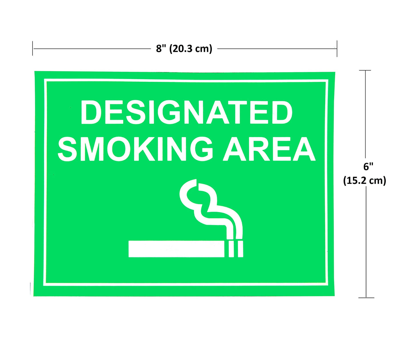 eSplanade NO SMOKING No eCigarettes | No vaping Sign Sticker Decal - Easy to Mount Weather Resistant Long Lasting Ink (Size 6" x 8")