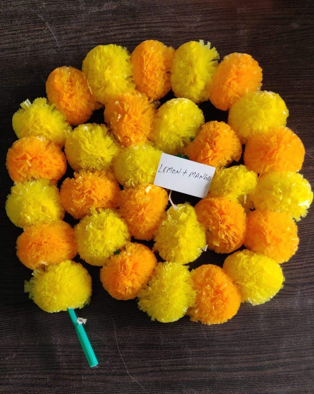 eSplanade Artificial Marigold Flower Garlands for Home Decor - Pack of 5 Strings - Multi-colour- 4 to 4.5 Feet Length