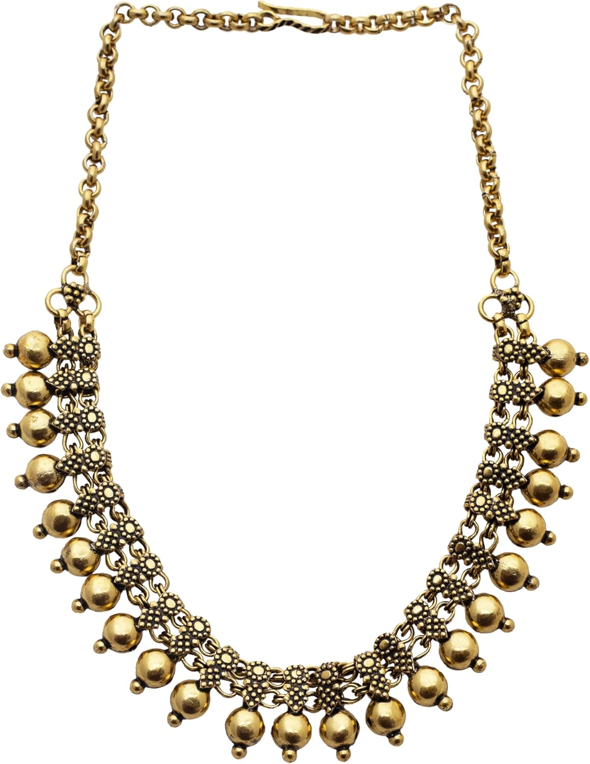 Binnis wardrobe Dual toned hand made textured choker Jewellery set