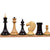 Royal Chess Mall 1950s Soviet Latvian Reproduced Chess Pieces Only Chess Set, Golden Rosewood and Boxwood Wooden Chess Set, 4-in King, Double Weighted Chess Pieces (2.5 lbs)