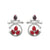 Binnis wardrobe contemporary red ruby stone kundan beautiful round shaped drop earring