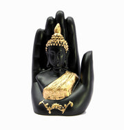ESPLANADE Buddha Showpiece for Home Decor | Resin Palm Buddha Statue for Living Room, Office Table | Tibetan Decorative Items, Antique Idol & Figurine for Room Decor | Housewarming Gifts