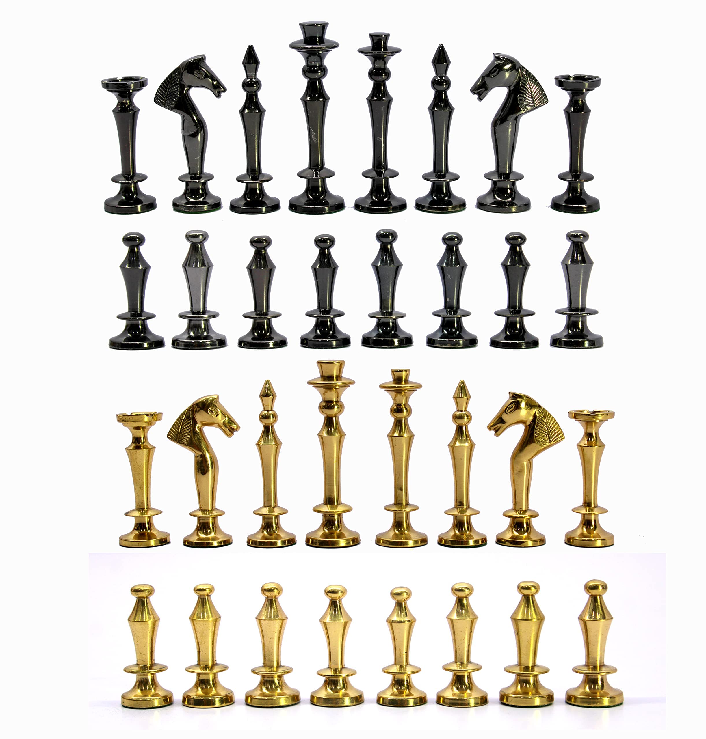 StonKraft Brass Chess Pieces Coins Pawns Chessmen - Copper Metal Chess Pieces