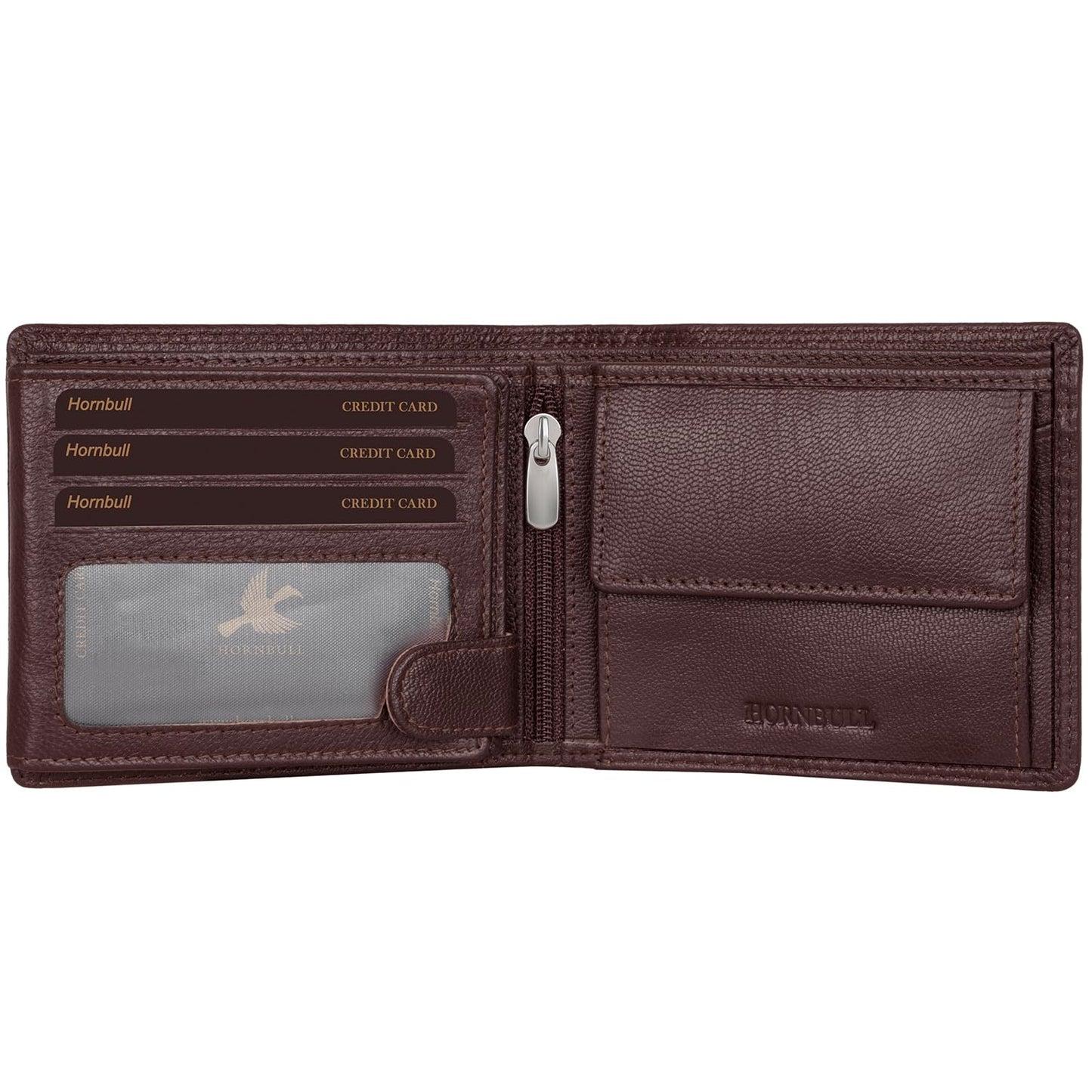 HORNBULL Stella Mens Brown Purse | Stylist Mens Wallet with RFID Blocking | Wallet Men Brown Genuine Leather Gift Set