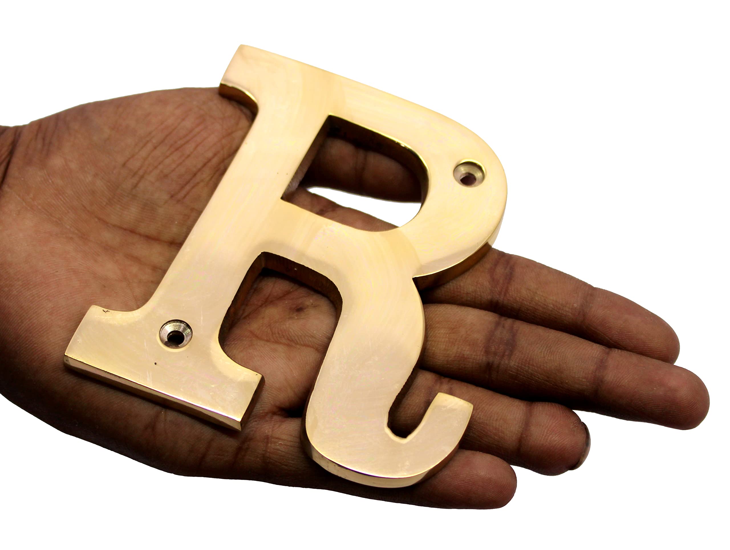 eSplanade Brass House Hotel Door Name Alphabets - Wall Door Plaque Alphabet Letter - Golden - 4" Inches (All Alphabets- 4")