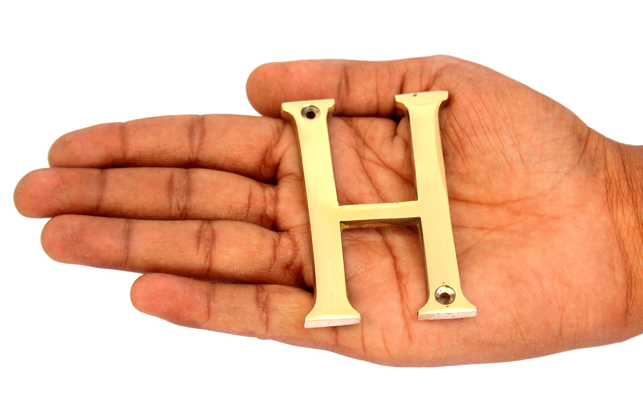 eSplanade - Brass House Hotel Door Name Alphabets - Wall Door Plaque Letter Alphabets - 3" Inches - Golden ("All Alphabet-3")