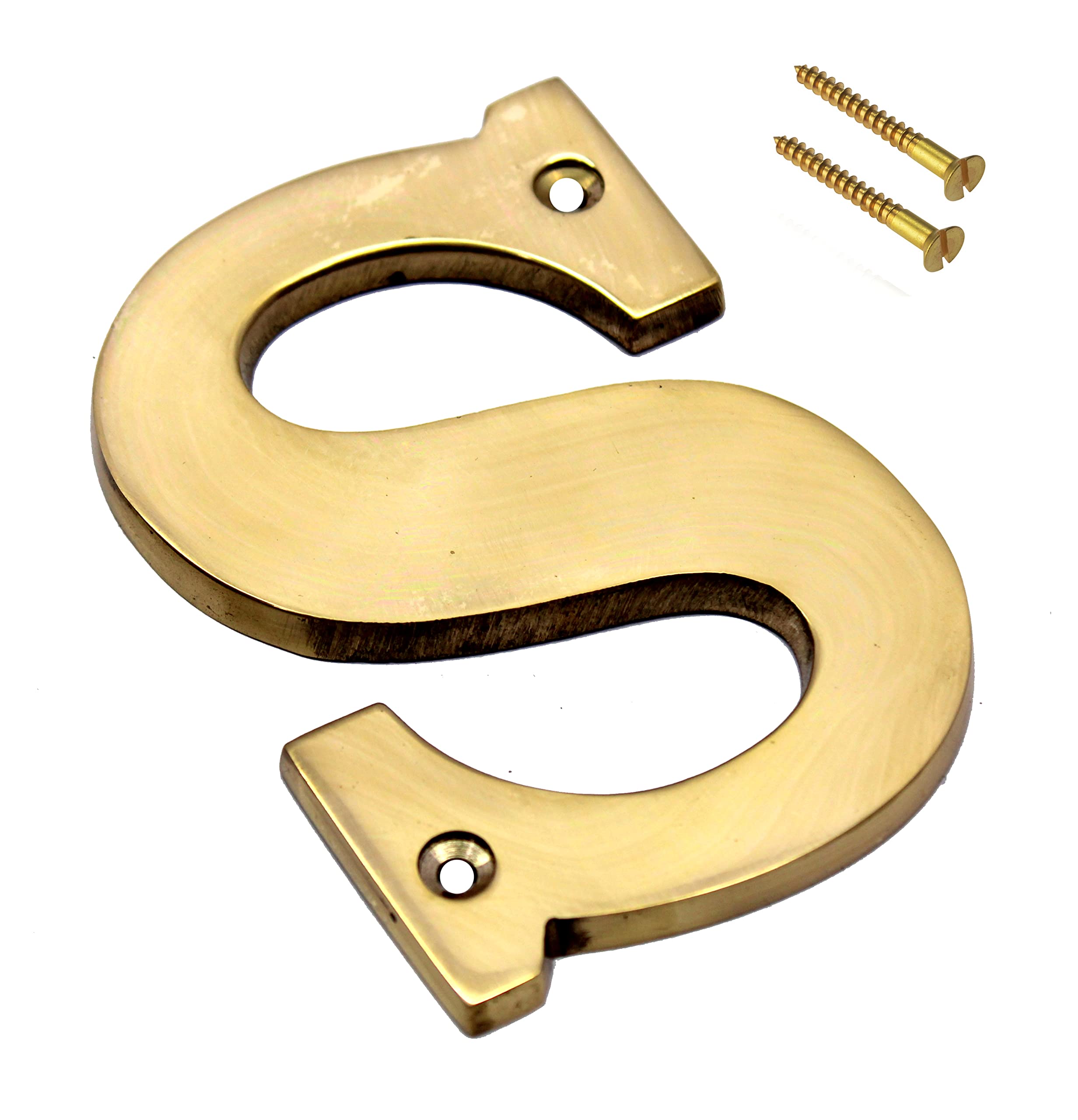 eSplanade Brass House Hotel Door Name Alphabets - Wall Door Plaque Alphabet Letter - Golden - 4" Inches (All Alphabets- 4")