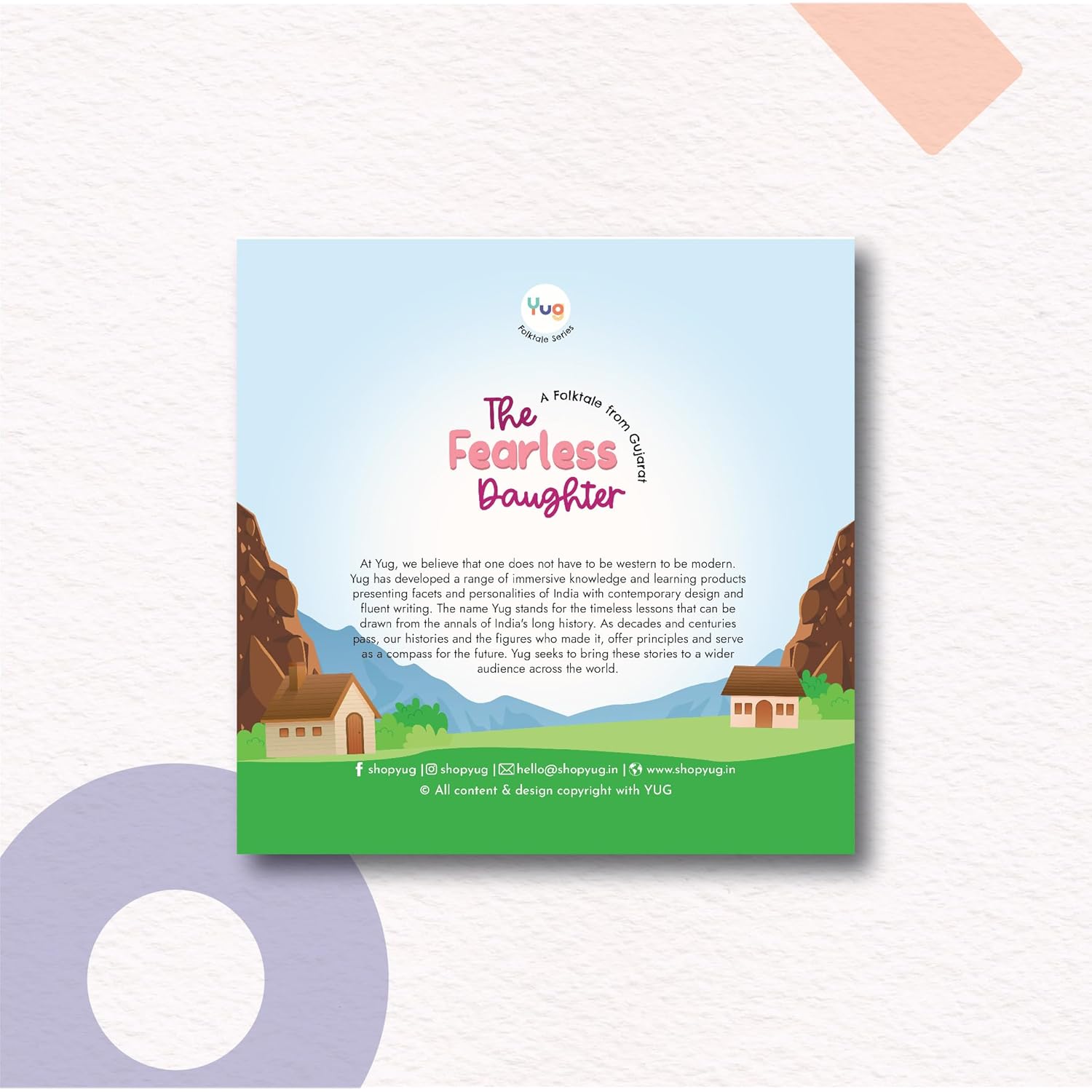 Yug Folk Books The Fearless Daughter - Story of Bravery! Includes Engaging Activity for Kids. Ages 3 - 8 years. Perfect for Gifts too
