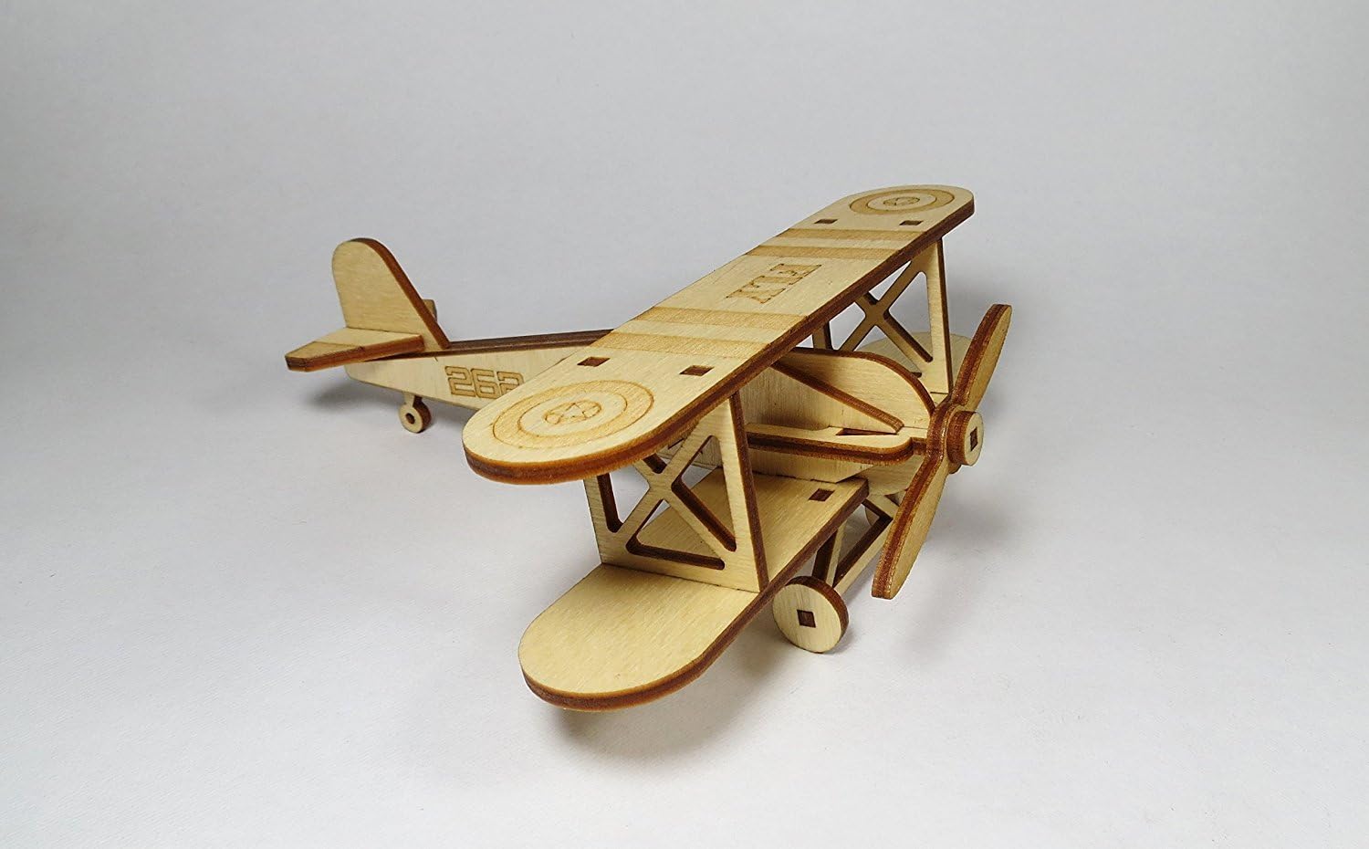StonKraft 3D DIY MDF Puzzle - Glider, Aeroplane, Helicopter Retro Plane Model | Wooden Puzzle, DIY, Build your own, Construction Toy, Modeling Kit