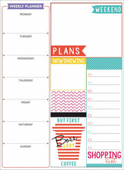 mfm toys fridge magnet write-erase A4 size notepads planners! (Boss lady planner)- Multi color